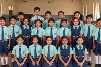 A class group in school uniform