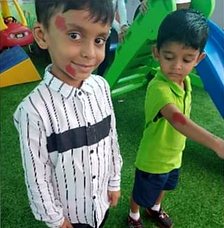 Pre-primary friends on the play lawn