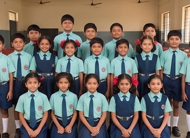 A class group in school uniform